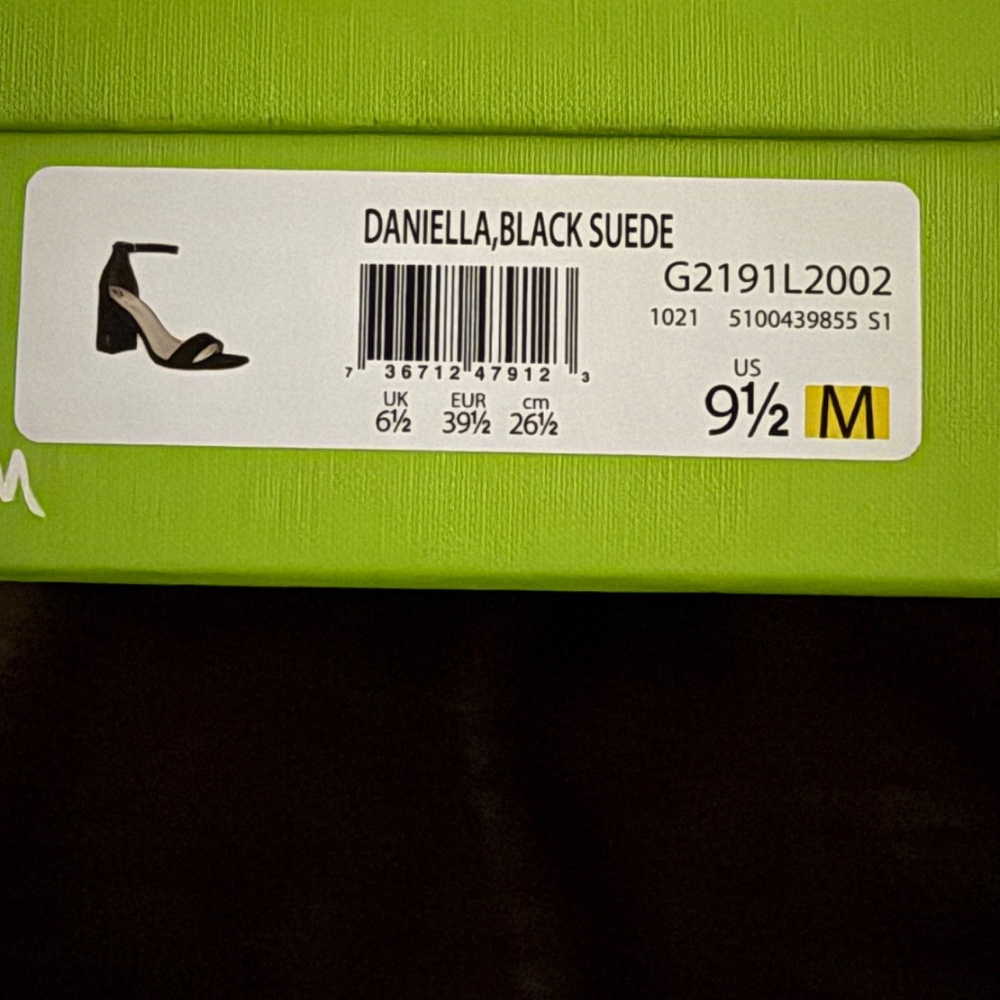 Sam Edelman Women's 9.5W Black Suede Daniella Heels Sandals Ankle Strap  New - Picture 9 of 9